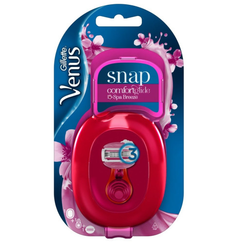 Компактний жіночий станок для гоління Gillette Venus Snap з картріджом Comfortglide Spa Breeze Компактний жіночий станок для гоління Gillette Venus Snap з картріджом Comfortglide Spa Breeze